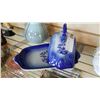 Image 2 : FLOW BLUE STAFFORD SHIRE CHEESE DISH