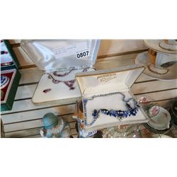 PINK AND BLUE RHINESTONE JEWELLRY SETS