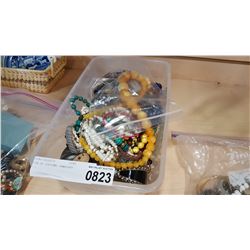TUB OF COSTUME JEWELERY