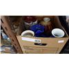 Image 1 : BOX OF ART GLASS AND OTHER VASES