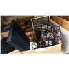 Image 1 : BOX OF JEWELLRY ON STANDS AND EMPTY JEWELLRY BOXES