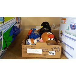 4 MR POTATO HEADS OPTIMUS VADER R2D2 AND INDIANA JONES