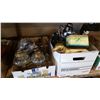 Image 1 : 2 BOXES OF OIL LANTERNS, CAKE DISH, AND FIGURES