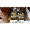 Image 3 : 2 BOXES OF OIL LANTERNS, CAKE DISH, AND FIGURES