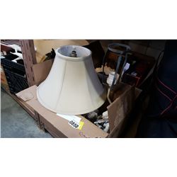 2 BOXES OF ESTATE GOODS AND LAMP