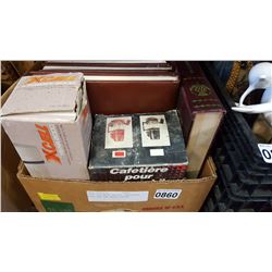 1975 OLD WEST PADDED HARDCOVER BOOK SET AND WORLD ATLAS