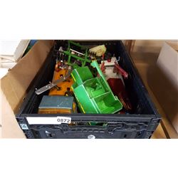 TRAY OF METAL TRUCKS AND TOYS