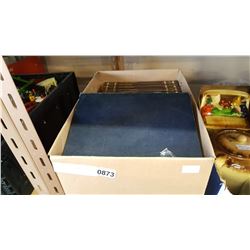 BOX OF WARBOOKS, STUMP ALBUM AND BOOKS