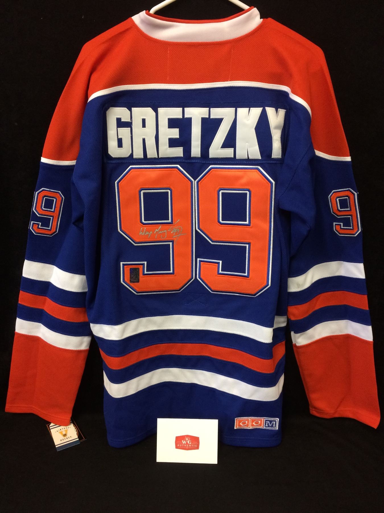 WAYNE GRETZKY AUTOGRAPHED OILERS HOCKEY JERSEY W/ WG AUTHENTIC COA