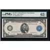 Image 1 : 1914 $5 Boston Federal Reserve Note PMG 63EPQ