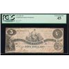 Image 1 : 1861 $5 Confederate States of American Note PCGS 45