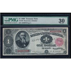 1890 $1 Treasury Note PMG 30