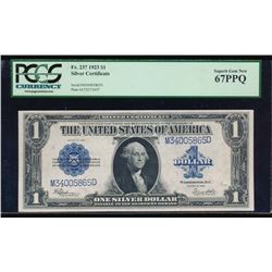 1923 $1 Silver Certificate PCGS 67PPQ