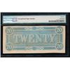 Image 2 : 1864 $20 Confederate States of America Note PMG 55EPQ