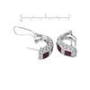 Image 2 : 14KT White Gold 1.44ctw Ruby and Diamond Earrings