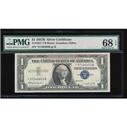 1957B $1 Silver Certificate Star Note PMG 68EPQ