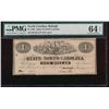 Image 1 : 1863 $1 North Carolina Obsolete Note PMG 64EPQ