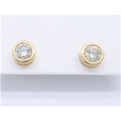 14KT Yellow Gold 1.36ctw Diamond Earrings