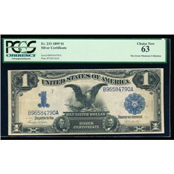 1899 $1 Black Eagle Silver Certificate PCGS 63 Choice New