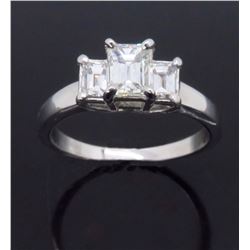 14K White Gold 0.96ctw Diamond Ring