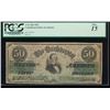 Image 1 : 1861 $50 Confederate States of American Note PCGS 15