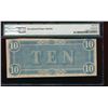 Image 2 : 1864 $10 Confederate States of America Note PMG 62EPQ