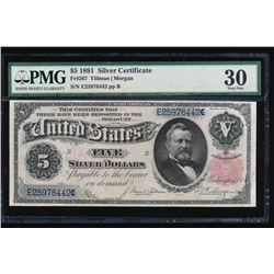 1891 $5 Silver Certificate PMG 30 Very Fine