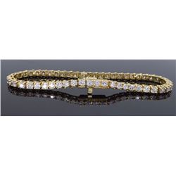 14KT Yellow Gold 3.50ctw Diamond Tennis Bracelet
