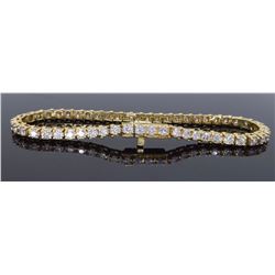 14KT Yellow Gold 3.50ctw Diamond Tennis Bracelet