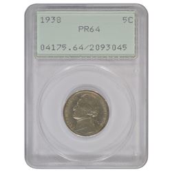 1938 Jefferson Nickel PCGS PR64