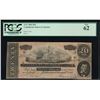 Image 1 : 1864 $20 Confederate States of America Note PCGS 62