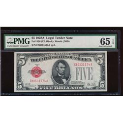 1928A $5 Legal Tender Note PMG 65EPQ