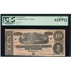 Image 1 : 1864 $10 Confederate States of America Note PCGS 62PPQ