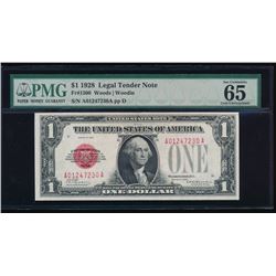 1928 $1 Legal Tender Note PMG 65