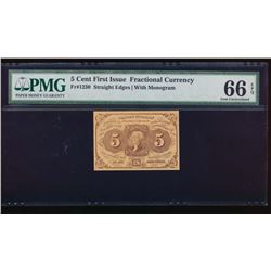 5 Cent First Issue Fractional Note PMG 66EPQ