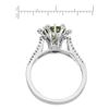 Image 2 : 18KT White Gold 1.50ct Peridot and Diamond Ring