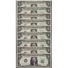 Image 1 : Lot of (9) 1969C $1 Federal Reserve Star Notes