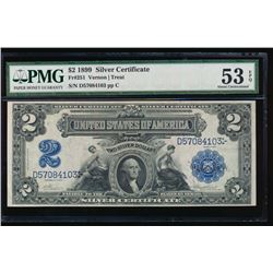 1899 $2 Mini Porthole Silver Certificate PMG 53EPQ