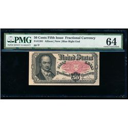 50 Cent Fifth Issue Fractional Note PMG 64