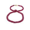 Image 1 : 14KT Yellow Gold 120.00ctw Ruby Beaded Necklace