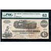 Image 1 : 1861 $100 Confederate States of America Note PMG 63