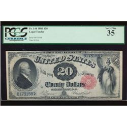 1880 $20 Legal Tender Note PCGS 35