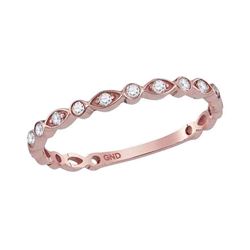 0.13 CTW Diamond Stackable Ring 10KT Rose Gold - REF-14K9W