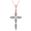 Image 1 : Genuine 0.69 ctw Opal & Diamond Necklace Jewelry 14KT Rose Gold - REF-31A2K
