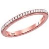 Image 1 : 0.14 CTW Diamond Single Row Stackable Ring 10KT Rose Gold - REF-18Y2X