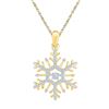 Image 1 : 0.17 CTW Diamond Snowflake Winter Cluster Pendant 10KT Yellow Gold - REF-19X4Y