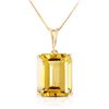 Genuine 6.5 ctw Citrine Necklace Jewelry 14KT Yellow Gold - REF-35T2A