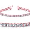 Image 1 : Natural 4.03ct VS-SI Diamond Tennis Bracelet 18K Rose Gold - REF-348N6K