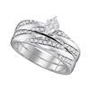 0.25 CTW Diamond Bridal Wedding Engagement Ring 10KT White Gold - REF-32K9W