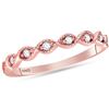 Image 1 : 0.10 CTW Diamond Stackable Ring 14KT Rose Gold - REF-19N4F